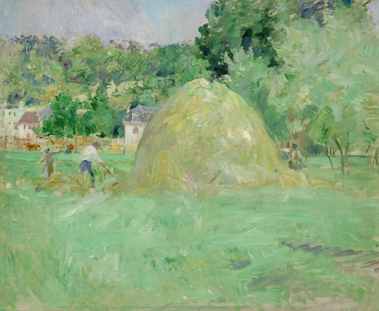 Montes de feno em Bougival, 1883 de Berthe Morisot