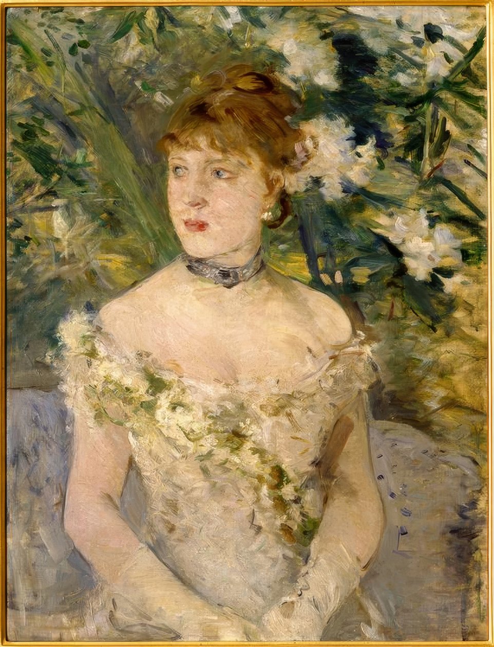 Jovem no salão de baile de Berthe Morisot