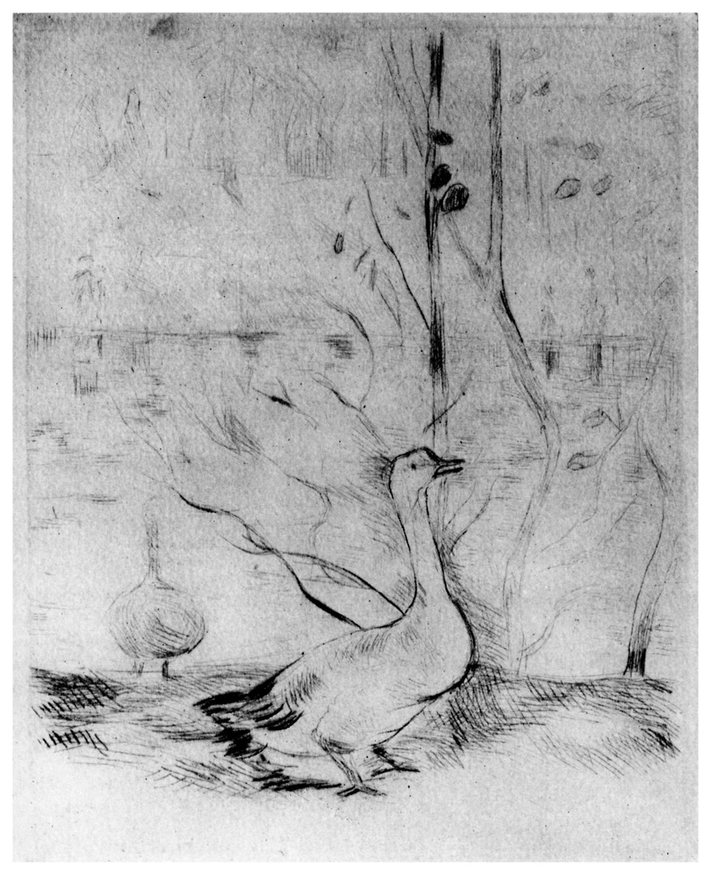 Gansos, os gansos, c1860-1890 1924 de Berthe Morisot
