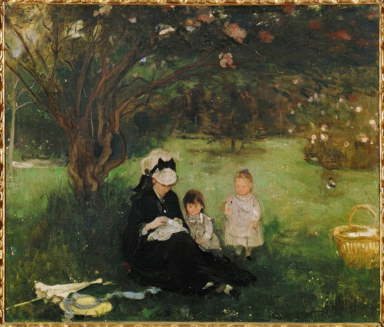 Lilás em Maurecourt de Berthe Morisot