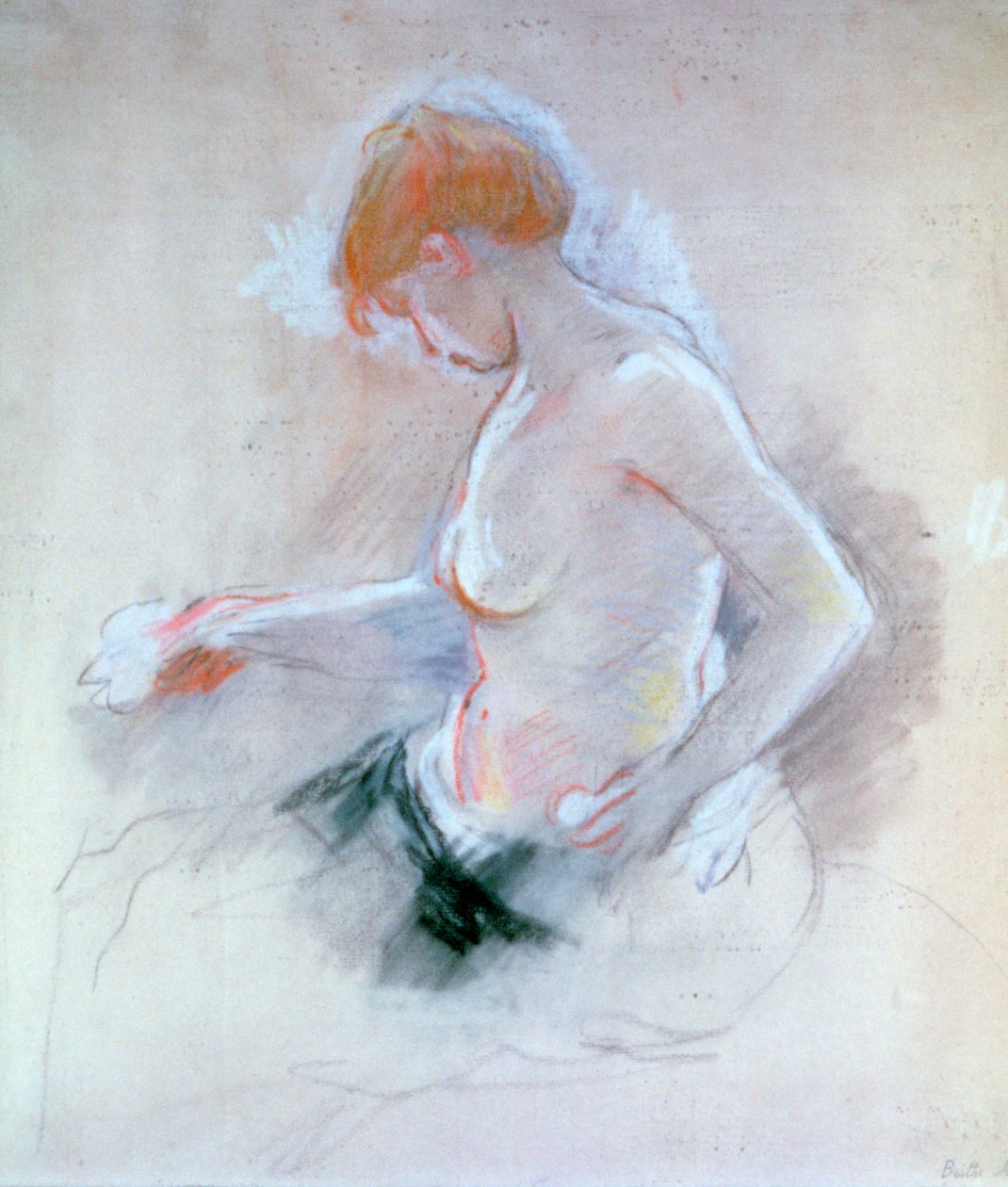 Nude, c1861-1895 de Berthe Morisot