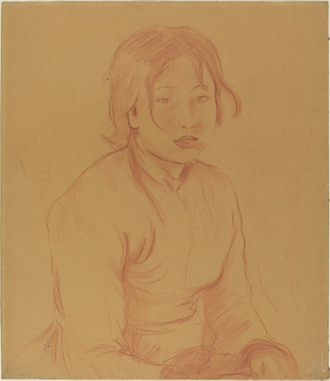 Peasant Girl, 1890.  de Berthe Morisot