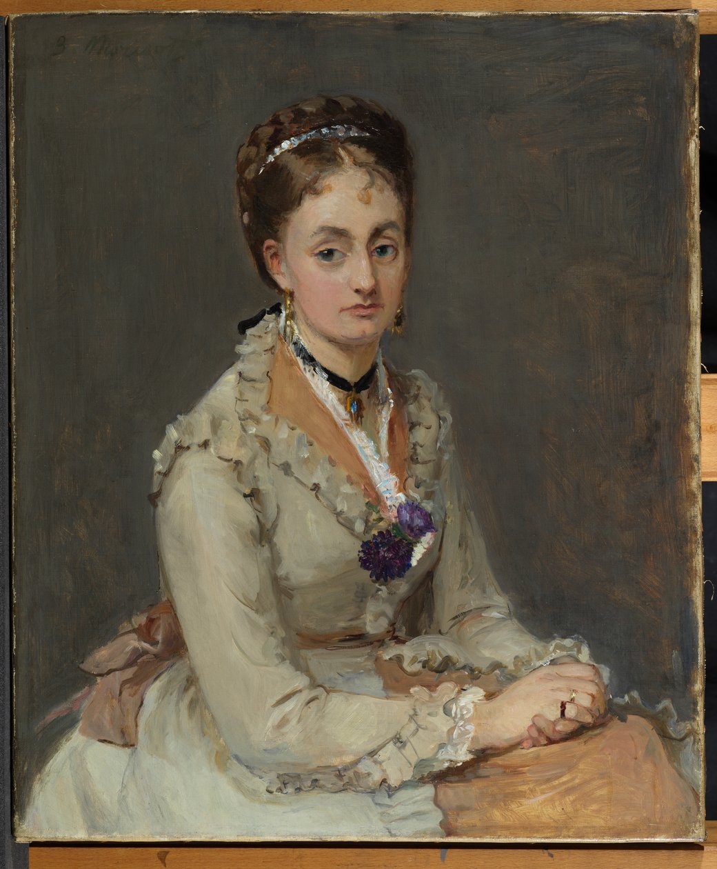 Retrato da Irmã Artistas, Madame Pontillon, c.1872-75 de Berthe Morisot