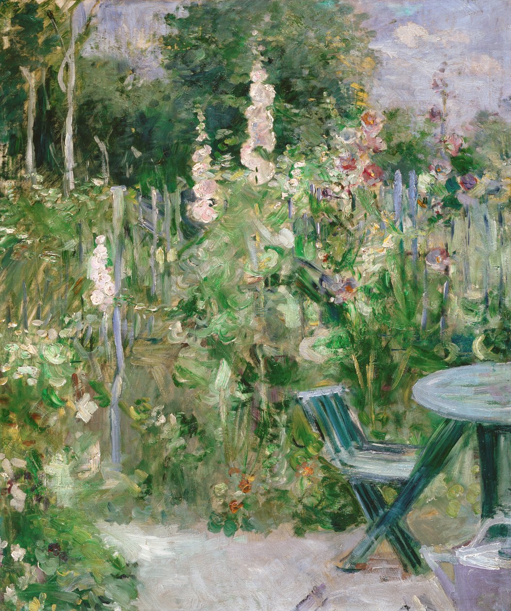 Roses Tremieres (malvas-rosa) de Berthe Morisot