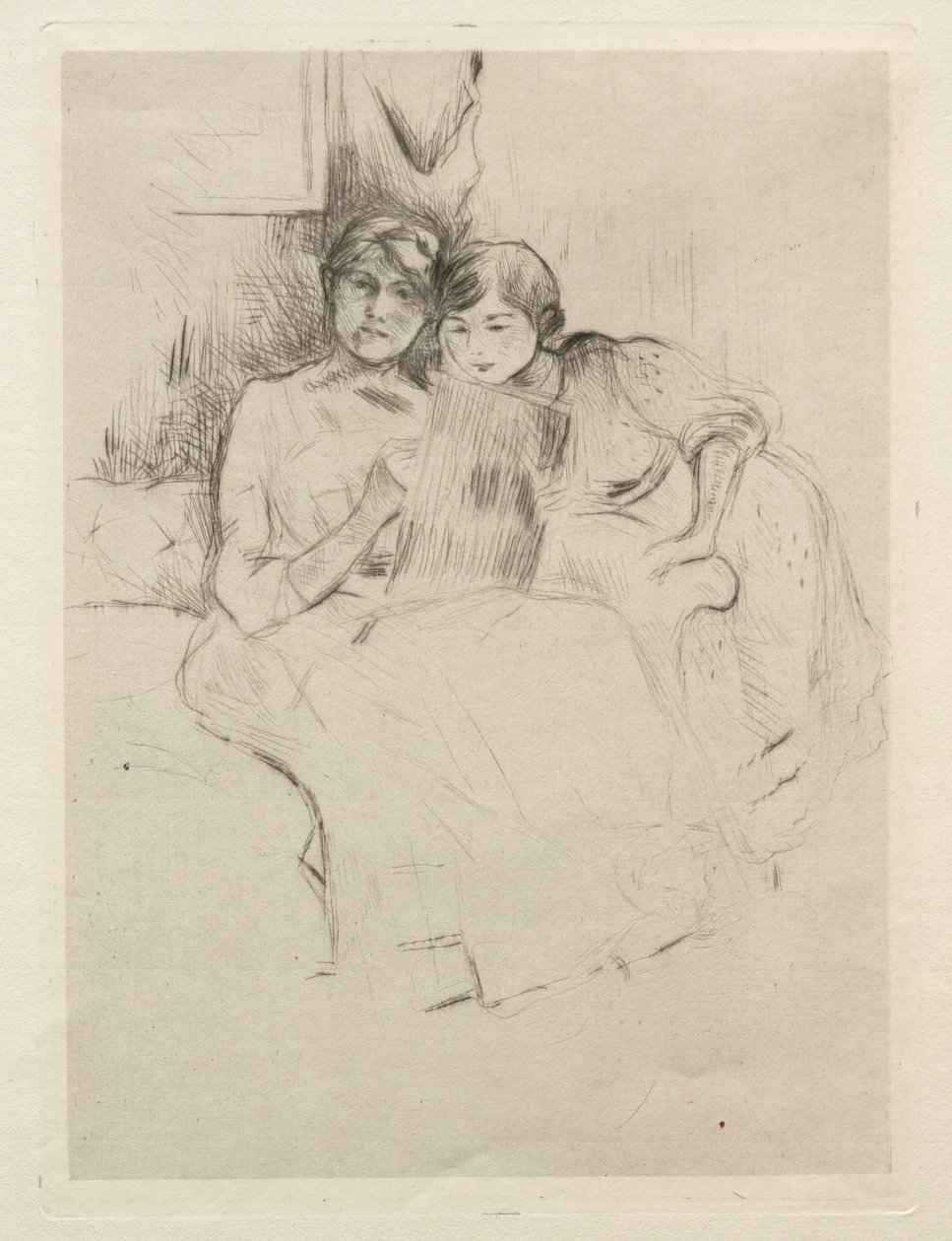 Desenhando. de Berthe Morisot