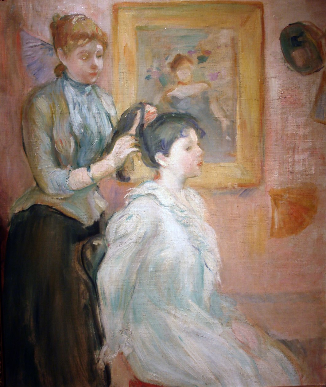 O penteado (óleo sobre tela) de Berthe Morisot