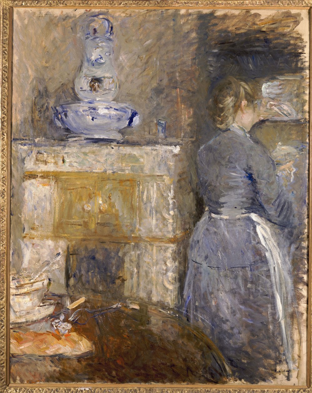 A sala de jantar da família Rouart, Avenue d "Eylau, 1880 de Berthe Morisot