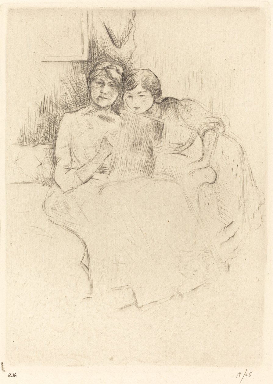 A lição de desenho, 18881890. de Berthe Morisot