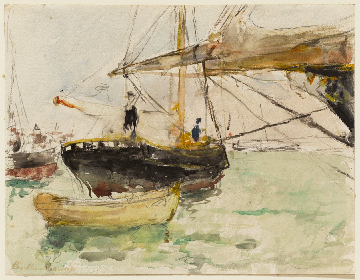 A proa de um iate de Berthe Morisot