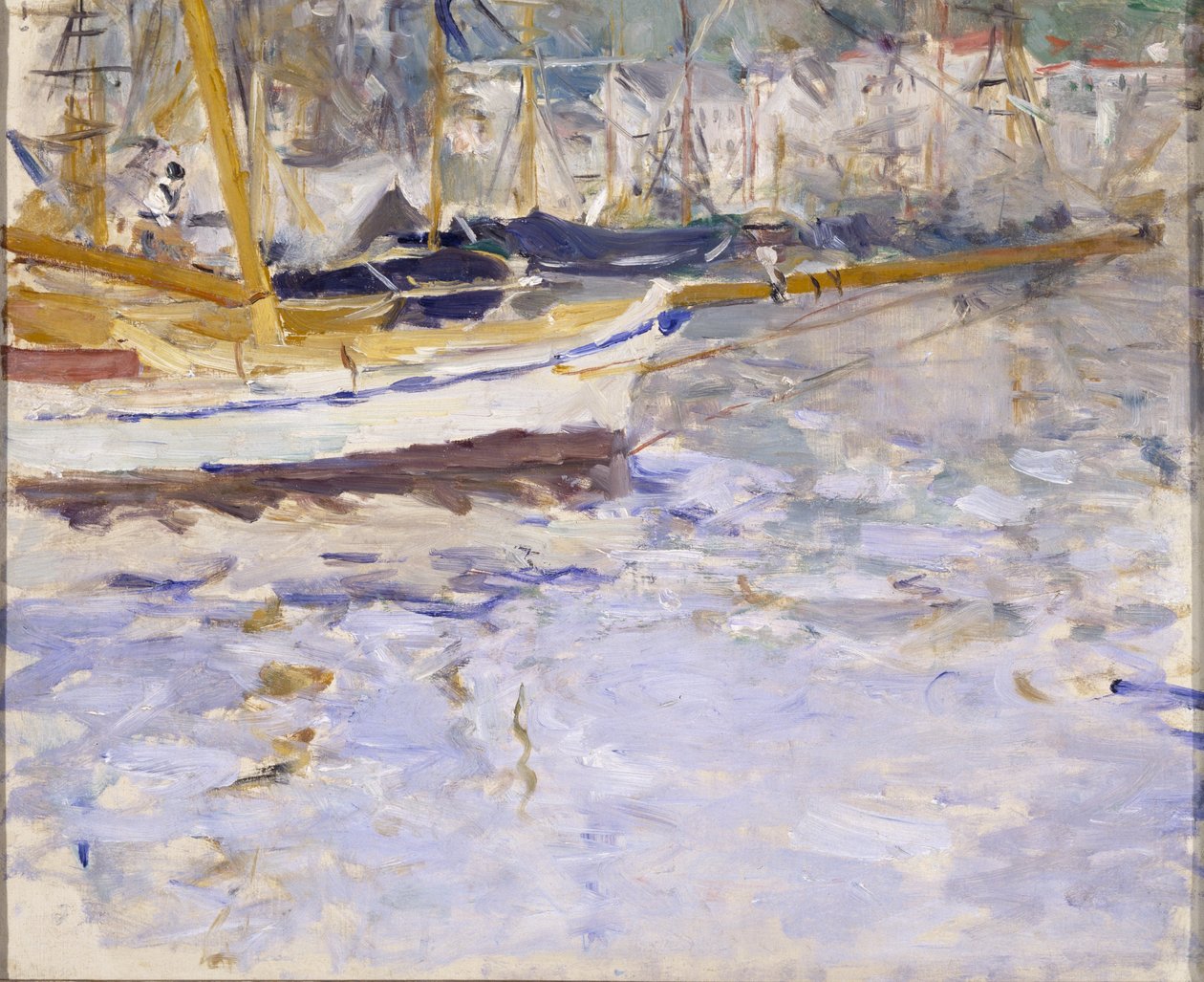 O porto de Nice, inverno de 1881 -82 (óleo sobre tela) de Berthe Morisot