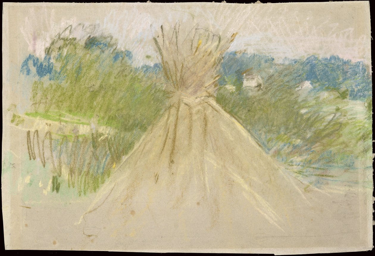 O pequeno palheiro, 1882 (pastel sobre papel) de Berthe Morisot