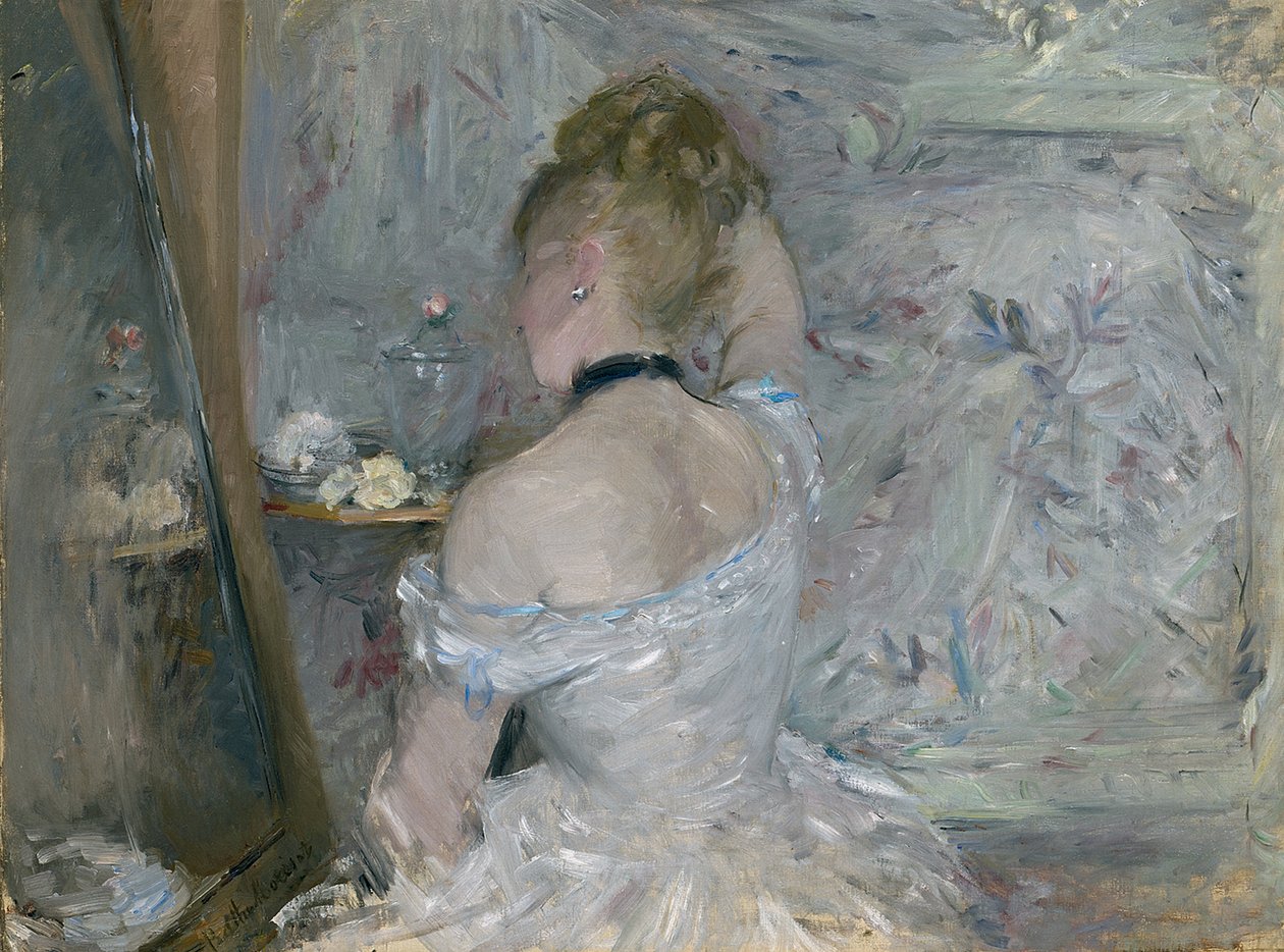 Mulher em seu banheiro, 1875-1880 de Berthe Morisot