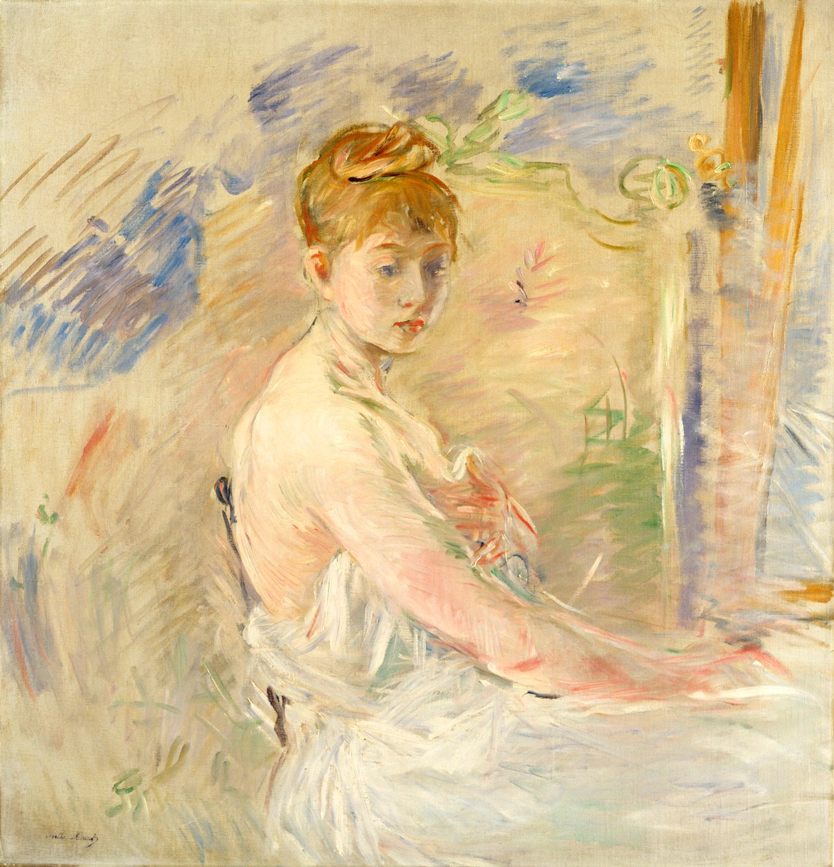 Jovem se levantando de Berthe Morisot