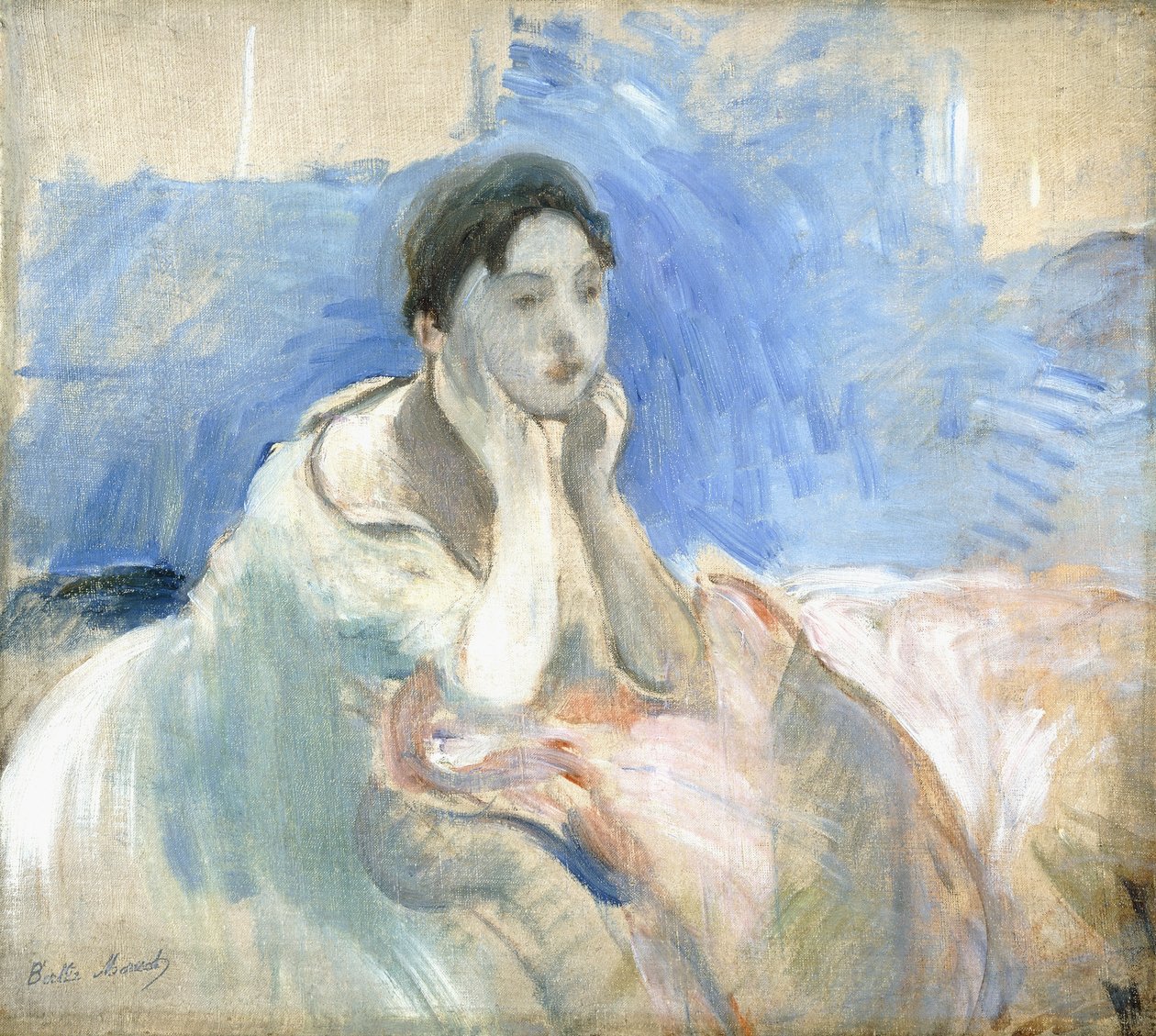 Moça inclinada, 1894 de Berthe Morisot