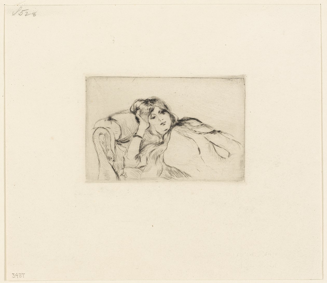 Mulher jovem em repouso de Berthe Morisot