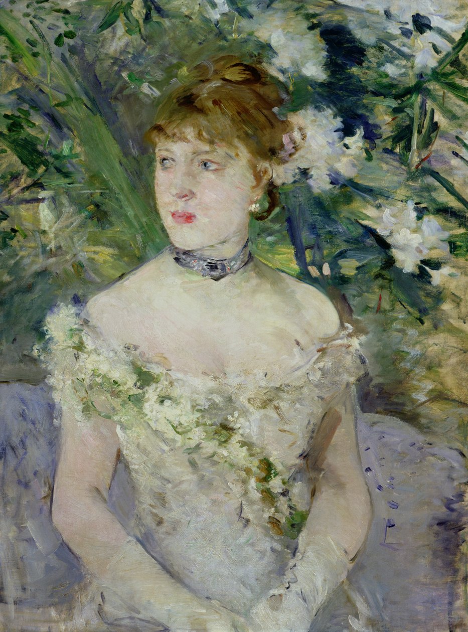 Jovem garota em um vestido de baile de Berthe Morisot