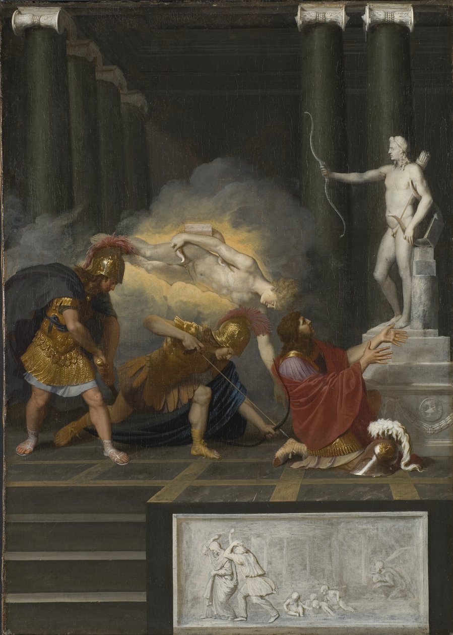Aquiles ferido por Paris, c.1650 de Bertholet Flemal