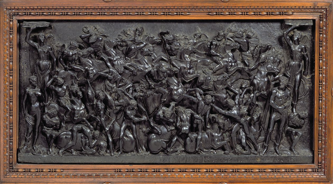 Batalha entre romanos e bárbaros (bronze) de Bertoldo di Giovanni