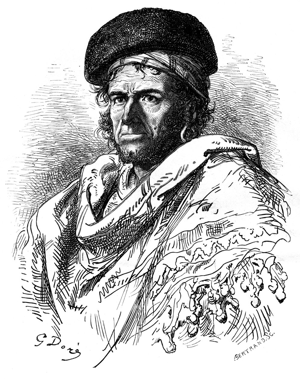 Cigano espanhol, meados do século XIX de Auguste Bertrand