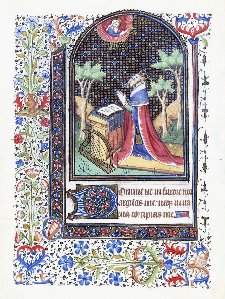 David em oração, c.1460 de Besancon School
