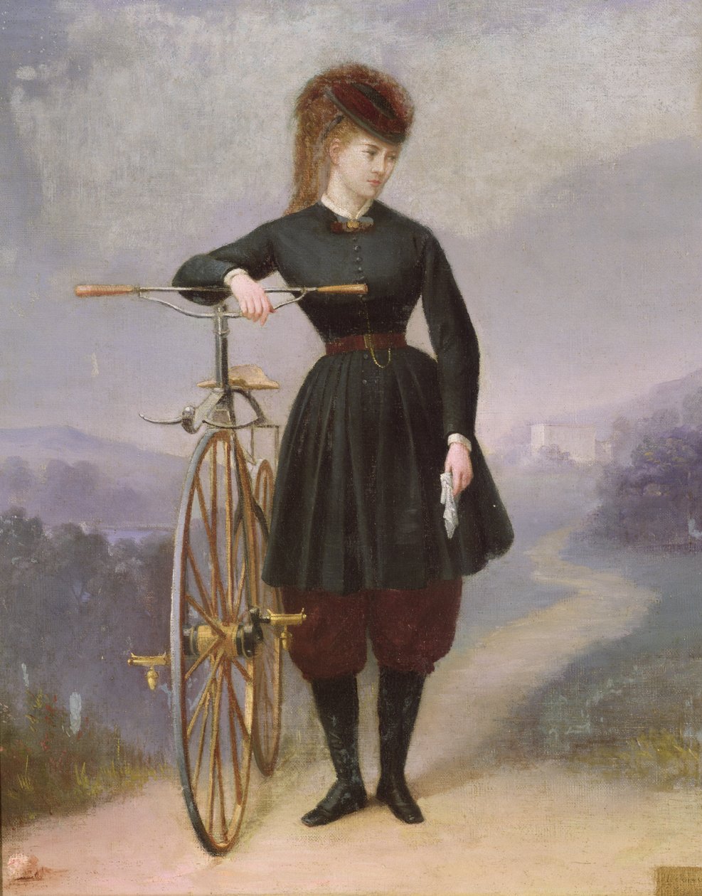 Blanche d&39;Antigny (1840-74) e seu Velocipede de Betinet