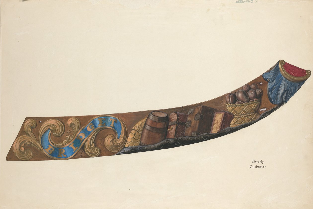Placa de identificação da Schooner de Beverly Chichester