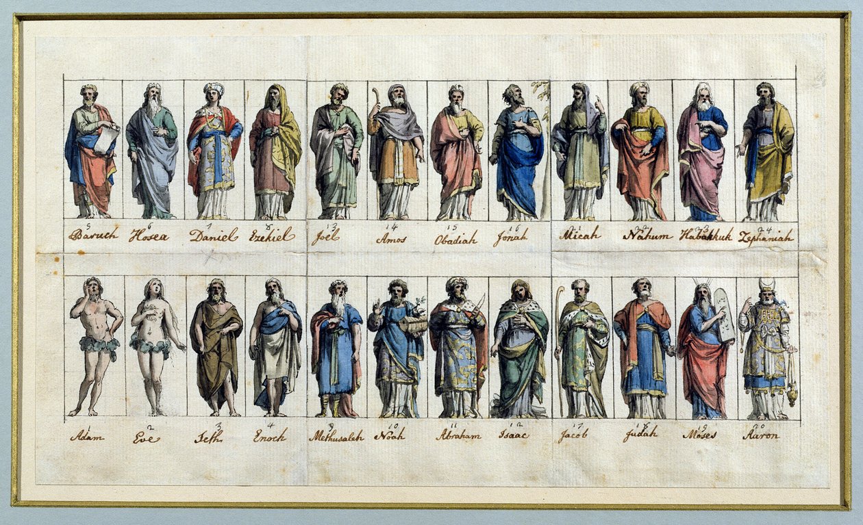 Figuras do Antigo Testamento (wc und ink on paper) de Biagio Rebecca