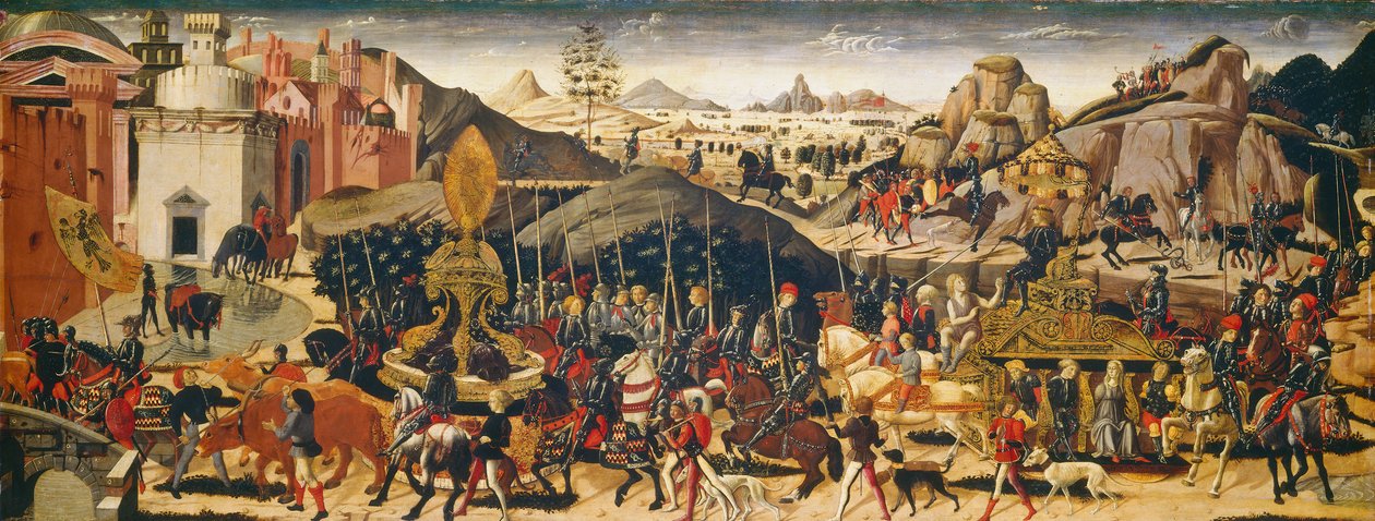 O Triunfo de Camilo, c.14701475 (tempera no painel) de Biagio and Workshop d
