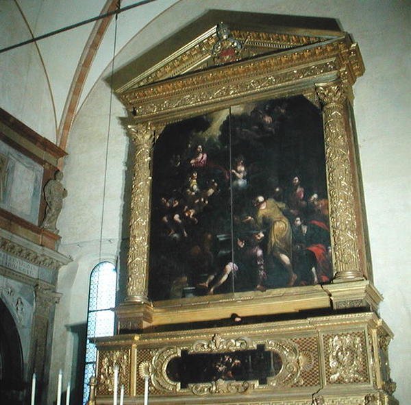 Vista do órgão da igreja, 1683 de Biagio Falcieri
