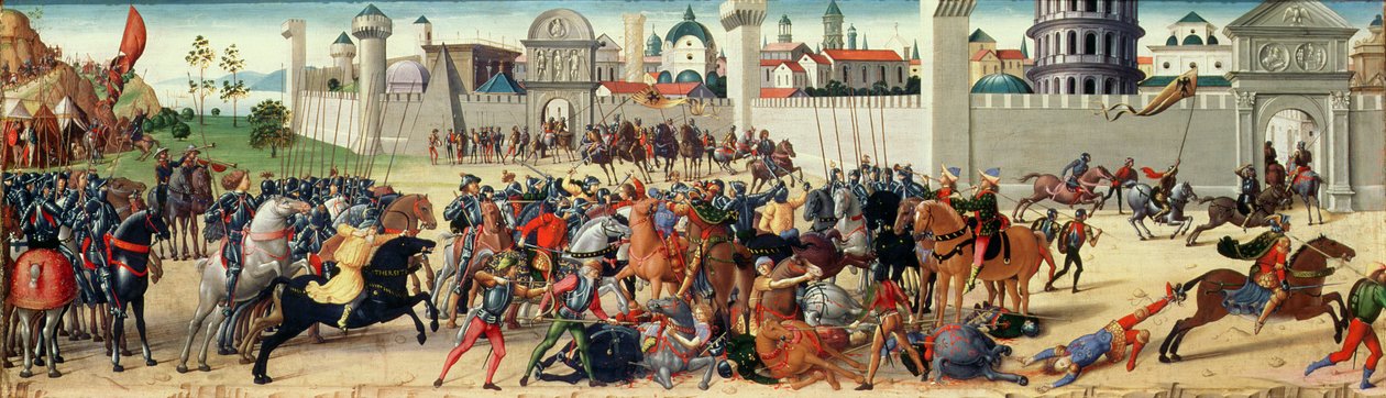 O Cerco de Tróia I: A Morte de Heitor, c.1490-95 (ver também 69653) de Biagio di Antonio