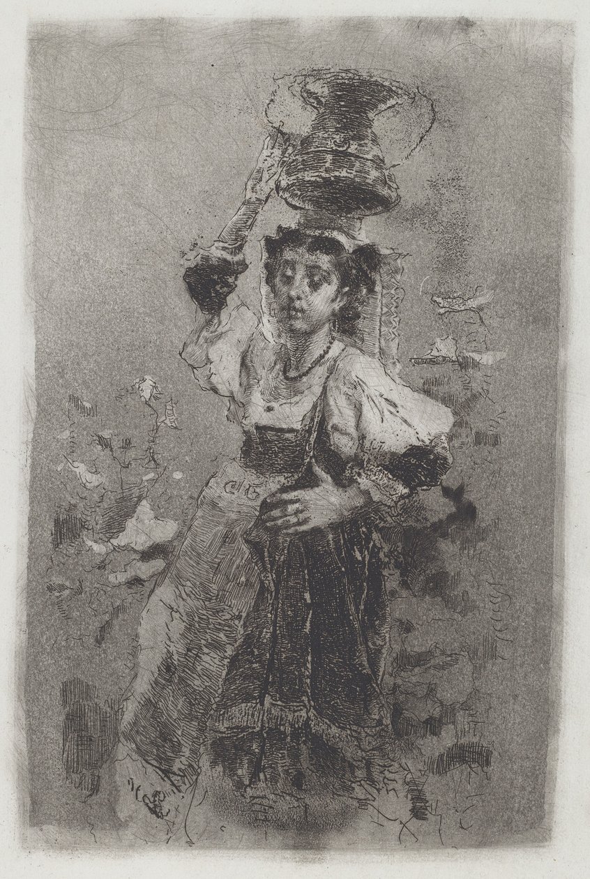 Camponesa da Campagna [Ciociara], década de 1870. de Bianchi Mose