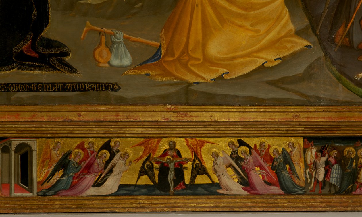 Detalhe da Natividade (tempera na madeira) de Bicci di Lorenzo