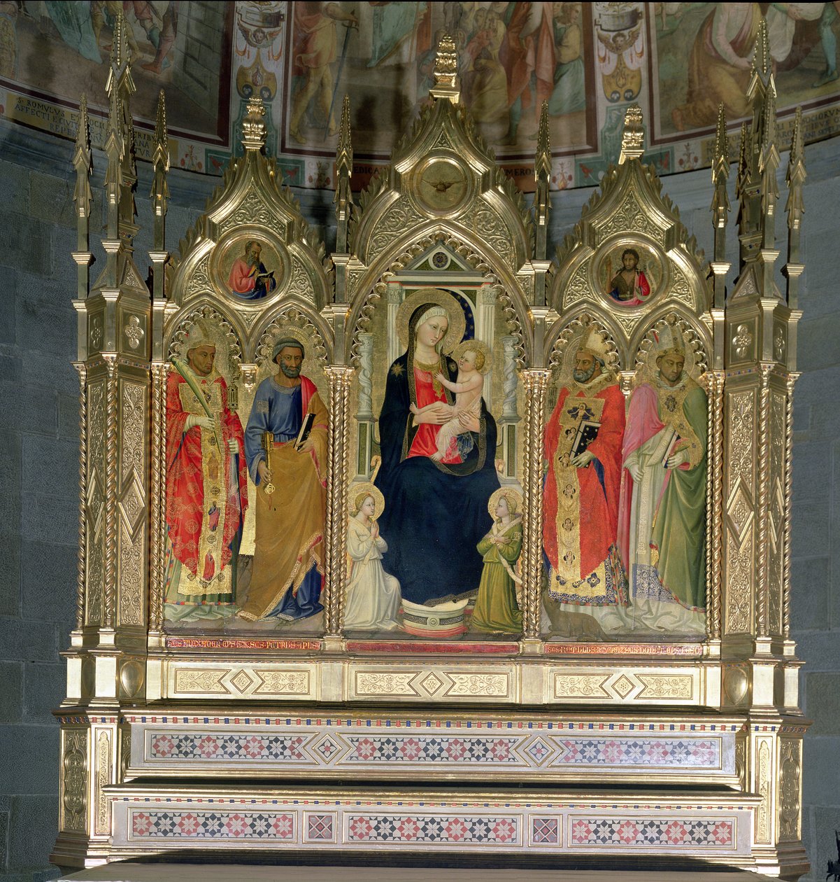 Madonna e Child with Saints (tempera no painel) (ver 139090) de Bicci di Lorenzo