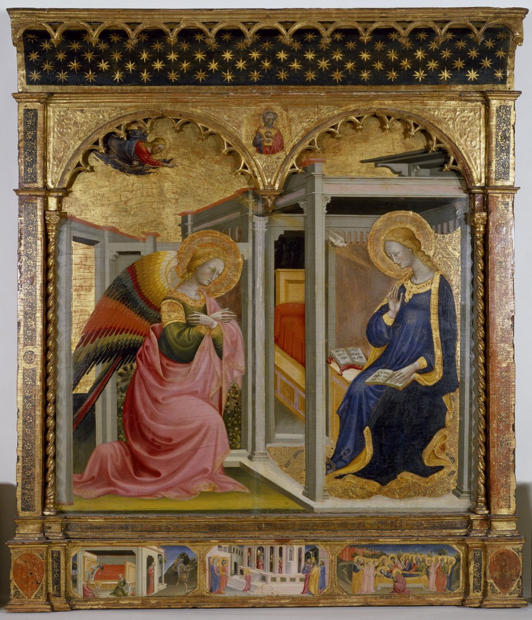 A Anunciação, c.1430 (têmpera e folha de ouro no painel) de Bicci di Lorenzo