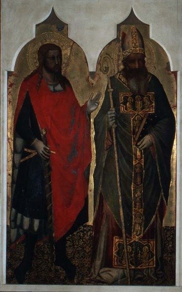 St. Julian e St. Zenobius (tempera no painel) de Bicci di Lorenzo