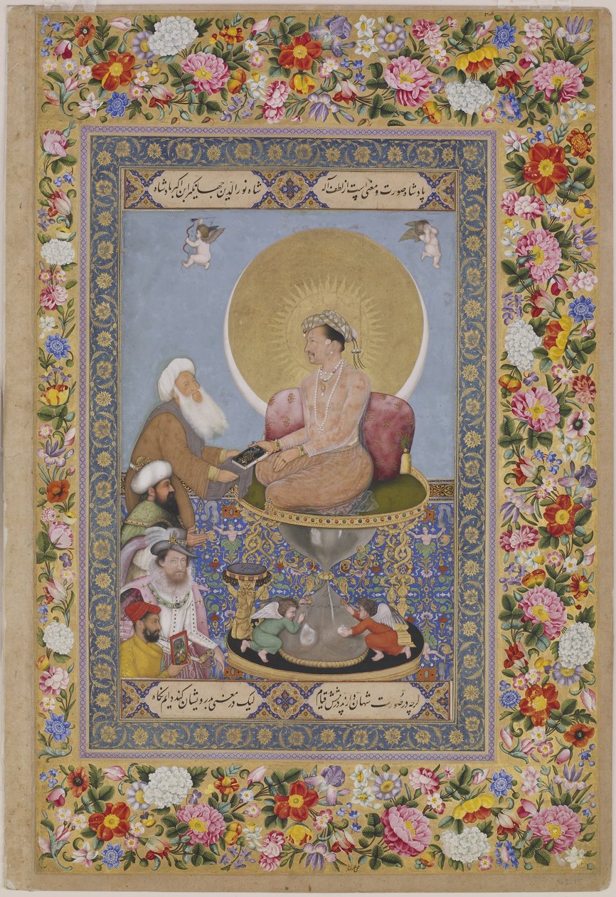Jahangir Preferindo um xeique sufi a reis, c. 1618 de Bichitr