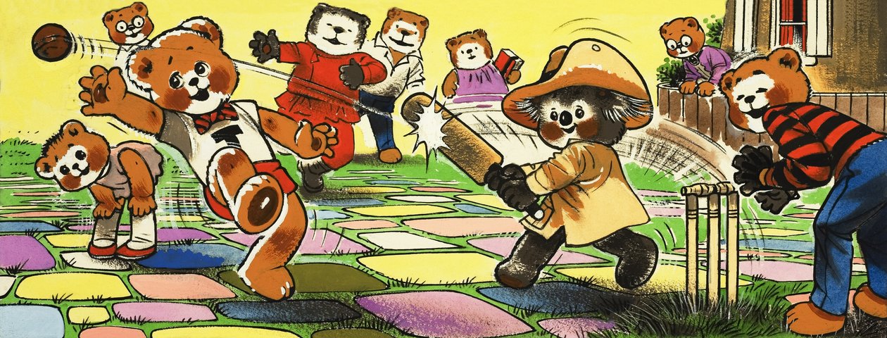 Ursos de peluche a jogar críquete de Bill Philips