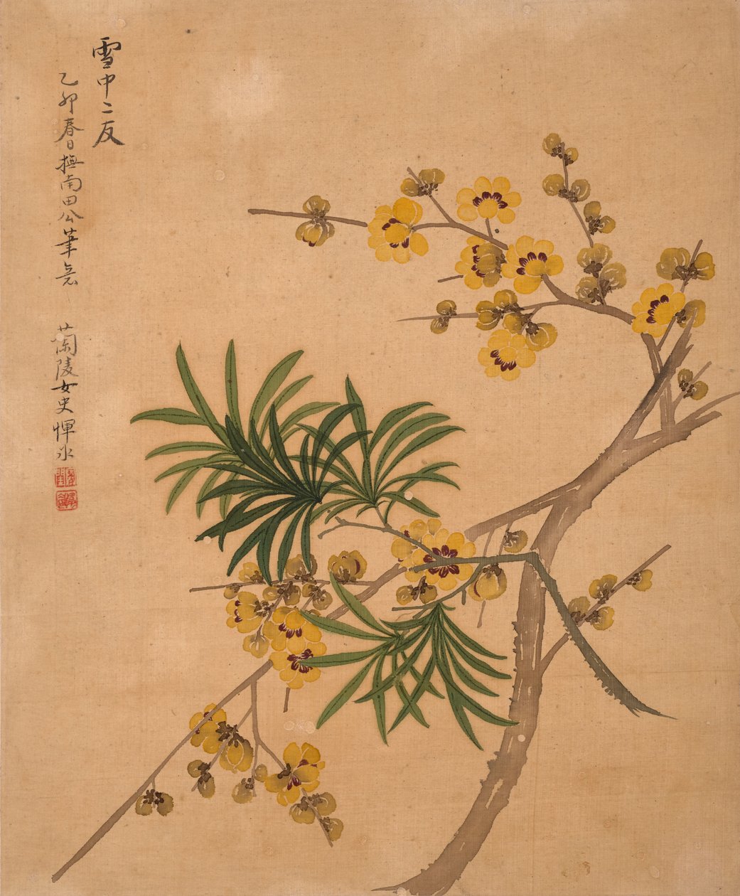 Álbum de flores (tinta e cor sobre seda) de Bing Yun