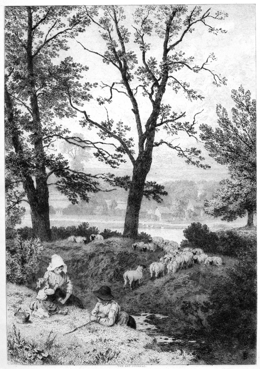 Os pastores, c1930s. de Birket Foster