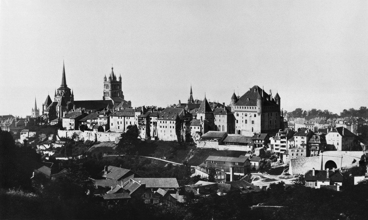 Vista de Lausanne, c.1856-60 de Bisson Freres Studio