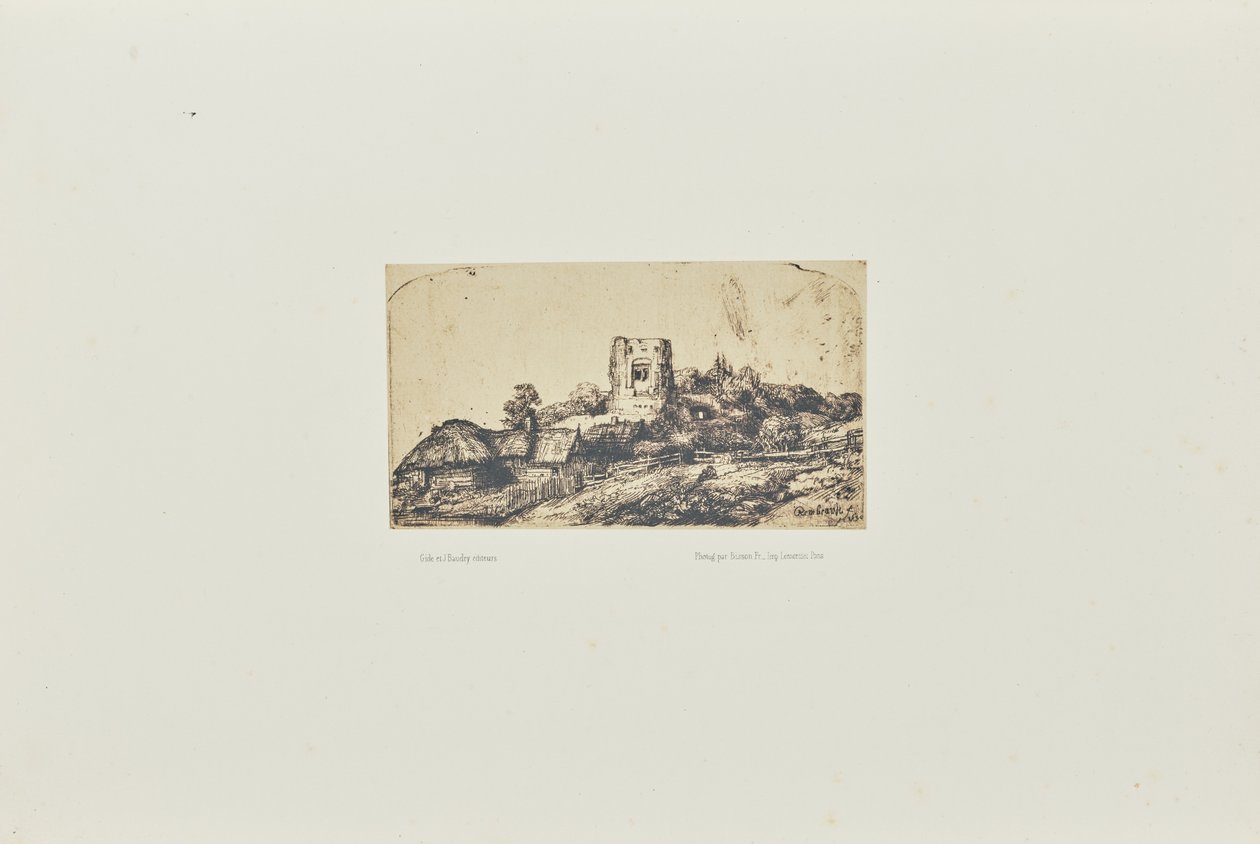 [Paisagem com uma torre quadrada]. de Bisson Frères