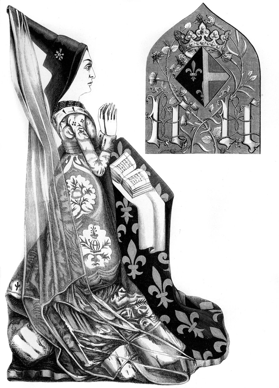 Charlotte of Savoy 1441-1483, rainha consorte de Luís XI da França, século 1549. de Bisson and Cottard