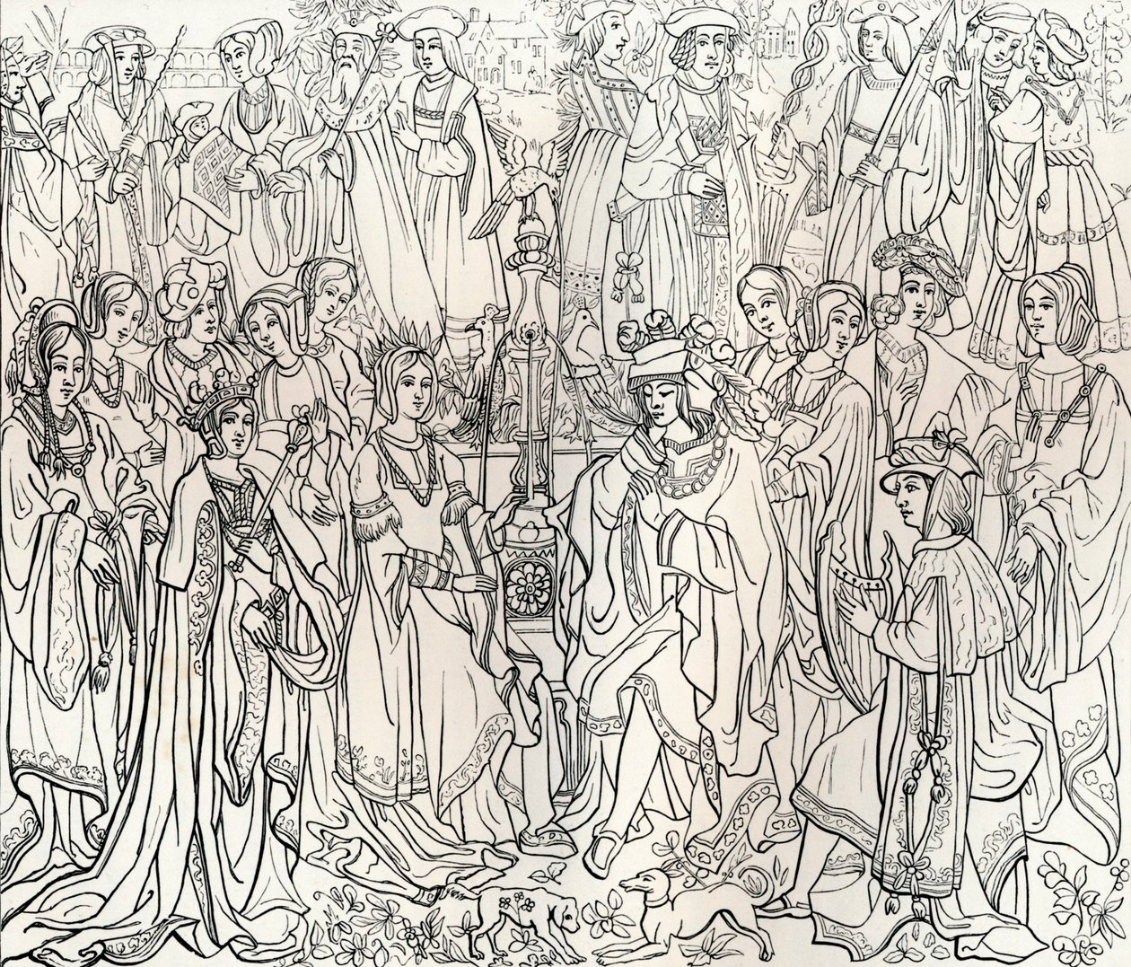 Casamento do rei Luís XII da França e Mary Tudor, século XVI, 1849. de Bisson and Cottard
