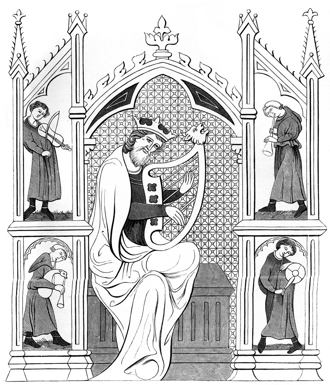 Concerto de música, século XIII de 1849. de Bisson and Cottard