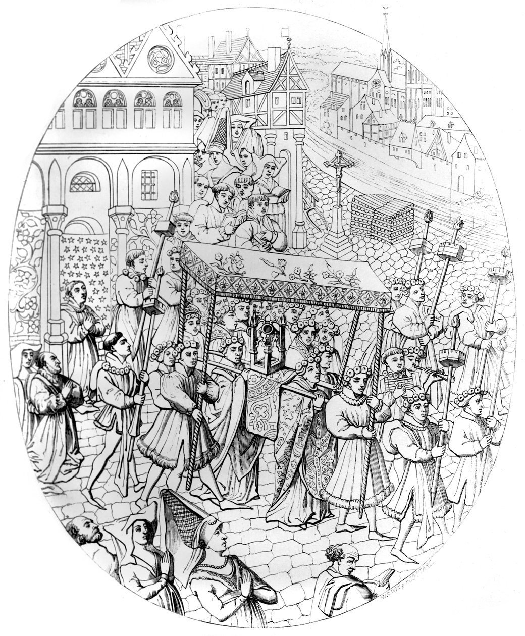 Procissão religiosa, 1449-1456 1849 de Bisson and Cottard