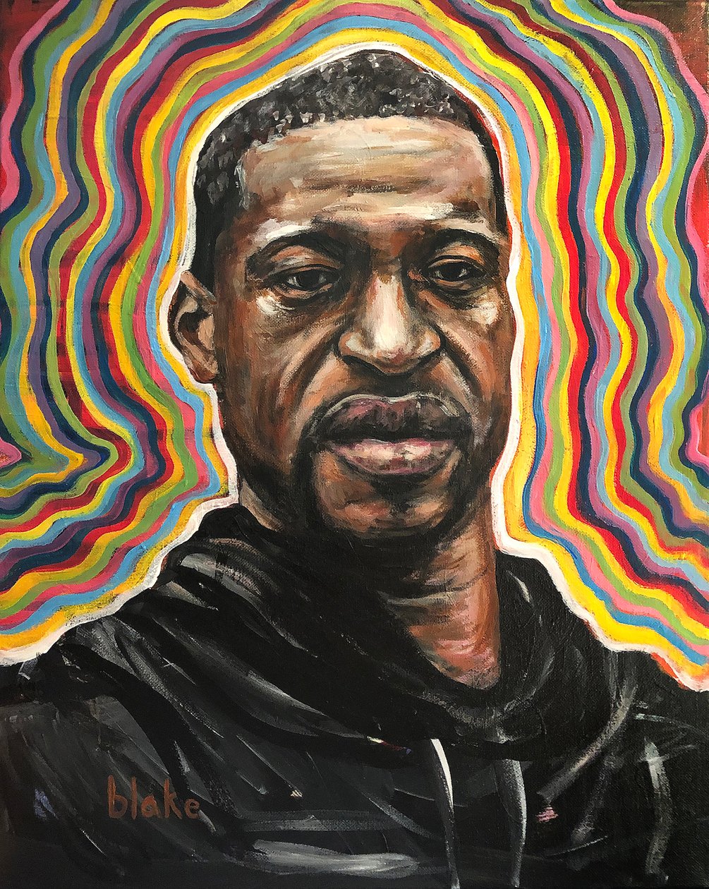 George Floyd, c.2020 (Acrílico sobre tela) de Blake Munch