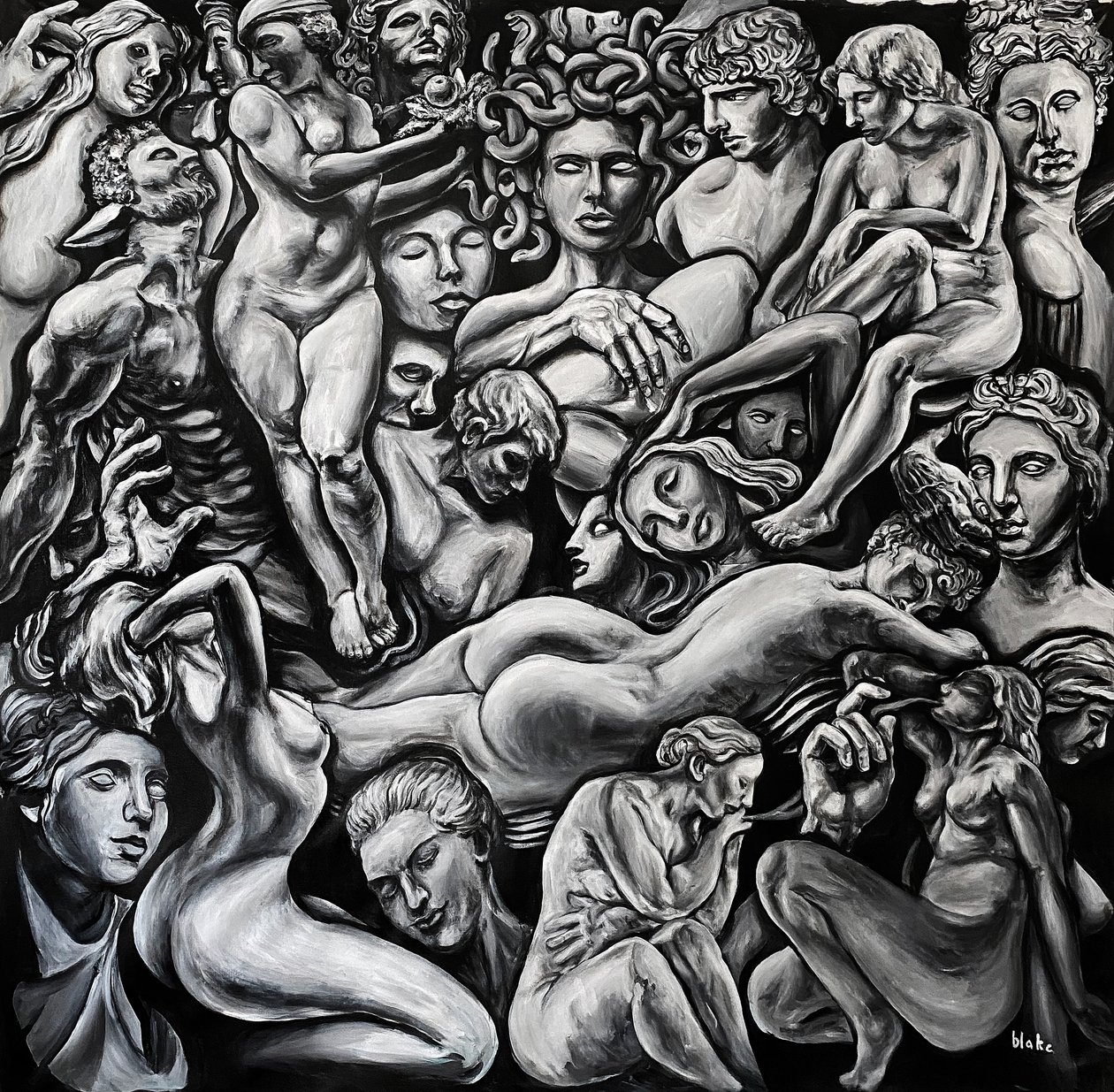 As crónicas de Dionísio Número 6, c.2021 (Acrílico sobre tela) de Blake Munch