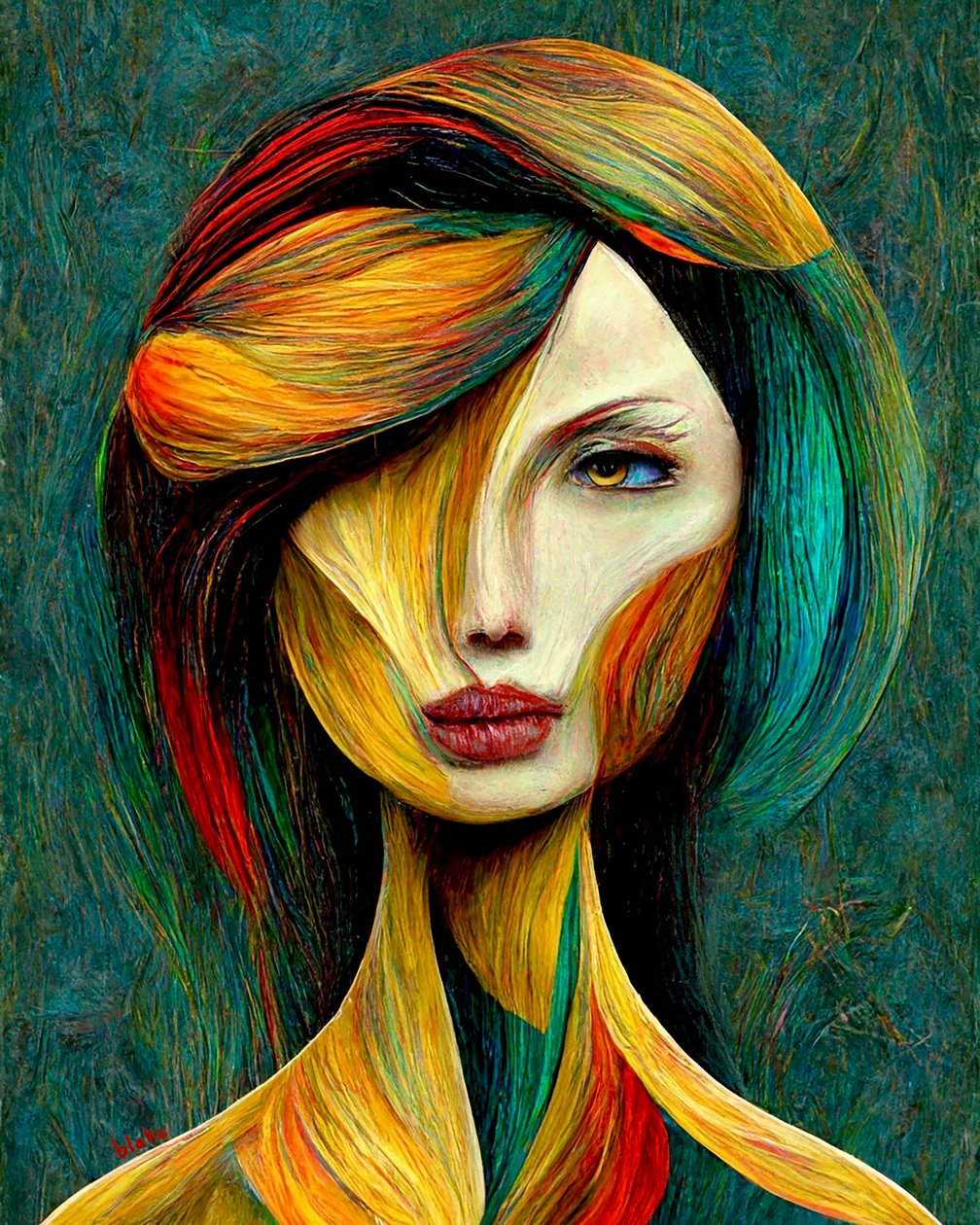 Transformar as mulheres em madeira, c.2022 (Arte digital) de Blake Munch