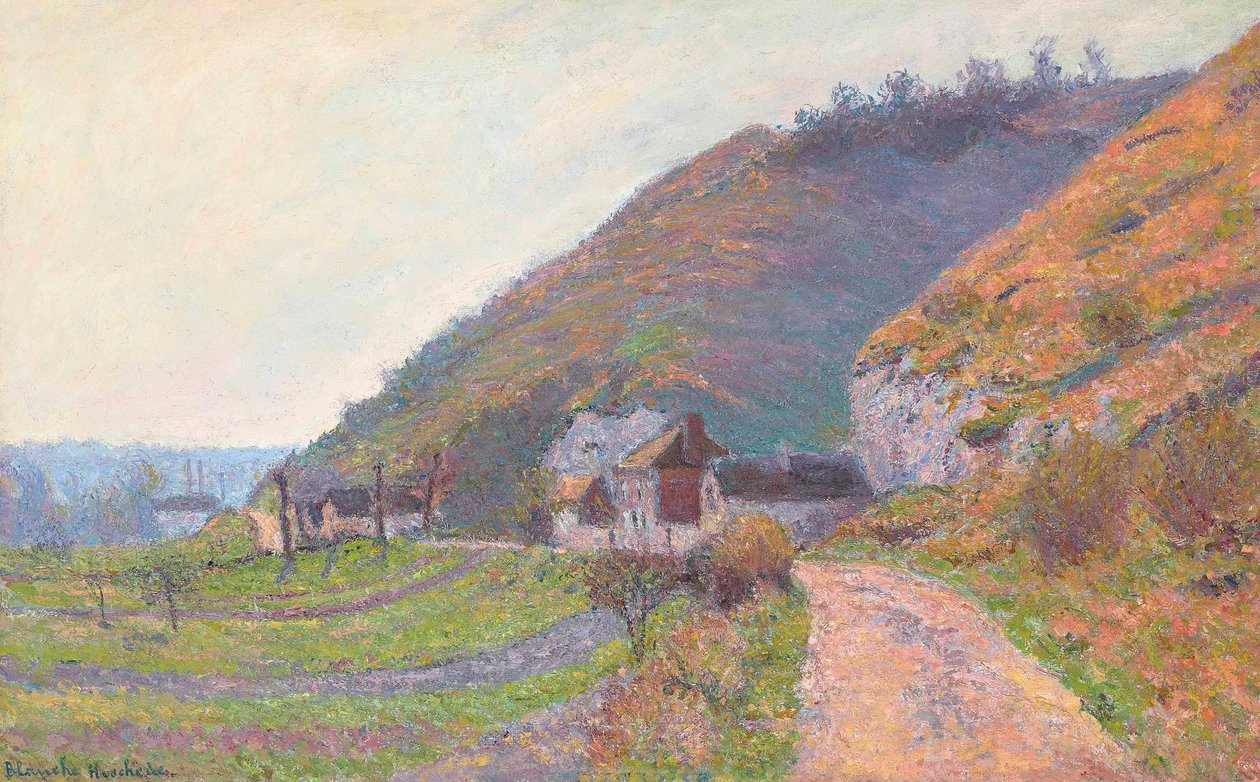 Uma estrada perto de Giverny (óleo sobre tela) de Blanche Hoschede Monet