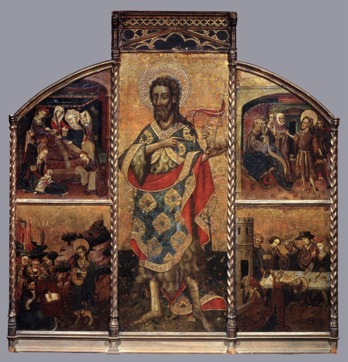 Retábulo de São João Batista, c.1440 (têmpera no painel) de Blasco de Granen